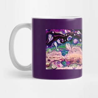 Heart Acrylic Abstract pouring Mug